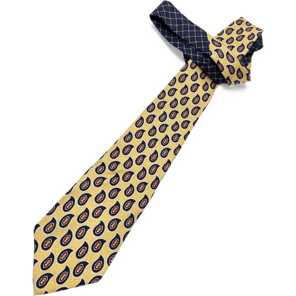 Tommy Hilfiger Silk Tie Paisley & Geometric Vintage 90's - Picture 2 of 6